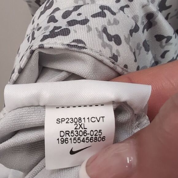 Nike Men's Dri-fit Tour Polo Camo Golf PHOTON DUST Gray Sz XXL - Picture 7 of 7